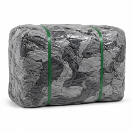 Premium Grey Cotton Wiping Rags – 25 lb