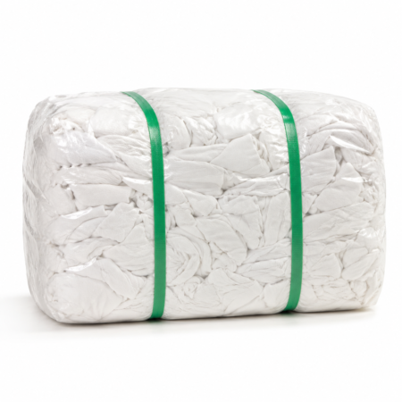 Premium White Fleece Wiping Rags – 25 lb