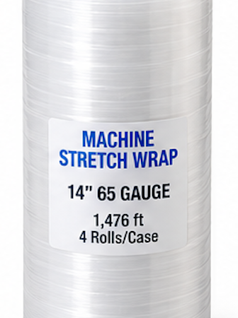 Machine Stretch Wrap – 14 in, 65 Gauge, 1,476 ft, 4/Case