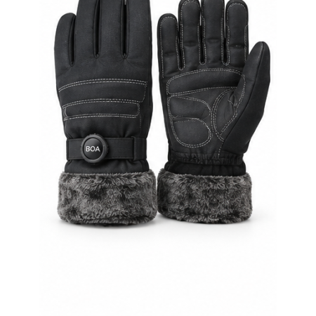 Men’s Boa-Fur-Lined Gloves – 12 Pairs