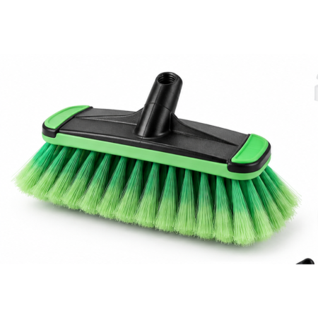 Bi-Level Car & Truck Wash Brush – 12 in, Soft-Flagged Green
