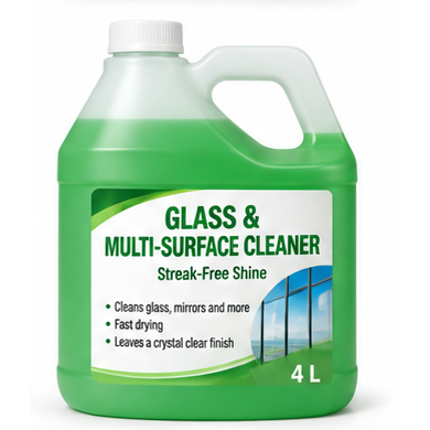 Glass & Multi-Surface Cleaner – 4 × 4 L