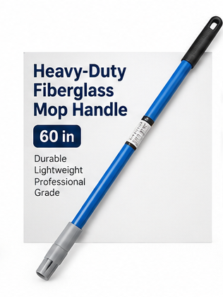 Heavy-Duty Fibreglass Mop Handle – 60 in, Blue
