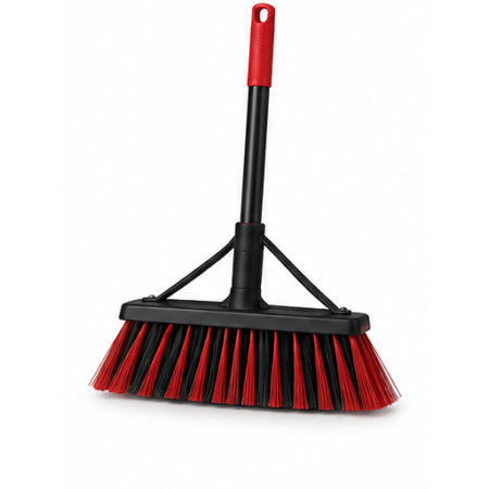 Ryno Heavy-Duty Medium/Stiff Broom – 24 in, Red/Black