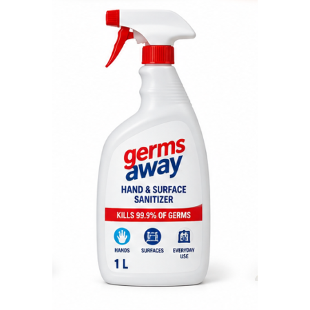 Germs Away Hand & Surface Sanitizer – 1 L, 12/Case