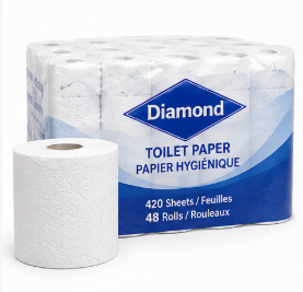 Diamond Toilet Paper – 420 Sheets, 48 Rolls/Case