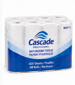 Cascade Toilet Paper – 420 Sheets, 48 Rolls/Case