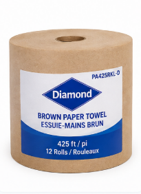 Diamond Brown Paper Towel – 425 ft, 12 Rolls/Case