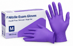 Purple Nitrile Gloves – 8 mil, 10 × 100/Case, M–XL