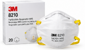 3M 8210 Particulate N95 Respirators – 20/Box, 8 Boxes/Case