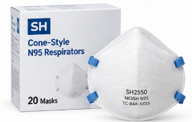 Cone-Style N95 Masks – 20/Box, 12 Boxes/Case